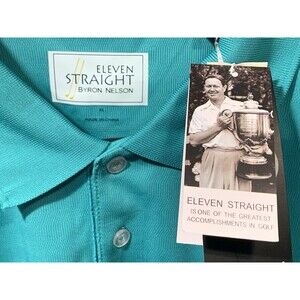 Golf Enhanced Performance UV Protection Button Polo Byron Nelson 11 Straight  XL